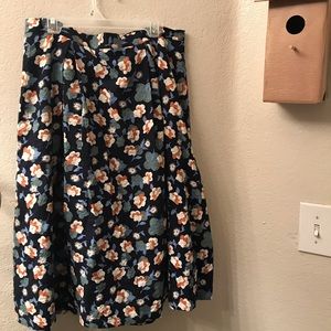 Floral A-Line Skirt
